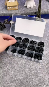 225PCS Rubber Sealing O-Ring Set O Ring Assortment Washer Set Hydraulic Plumbing Gaskets Seal Kit