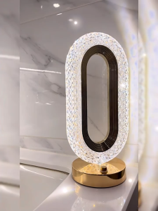 3 Lights Rechargeable Luxury Modern Crystal Lamp Touch Dimming Suitable For Restaurant Bar Dining Table Decoration