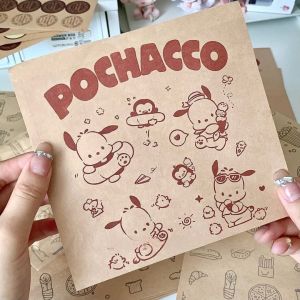 EC 100Pcs Cute Cartoon Greaseproof Paper Bag Pouch Food Wrapper Sandwich Pouch Fried Chicken Fried Pouch