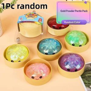 Portable Giant Dumpling Squeeze Toy Soft TPR Stress Relief Fidget Toy with Steamer for Travel Commute Anxiety Relief