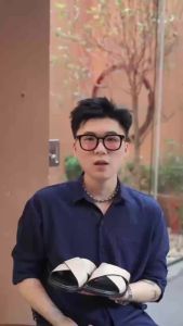 LS07 - Dép quai ngang da bò LEMANS đế cao su có mùi thơm thiết kế quai da 3 lớp trẻ trung chính hãng Bảo hành 06Thang