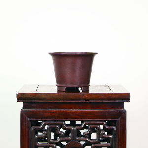 Handmade Purple Clay Flower Pot Durable Handcraft Original Mine Short Orchid Planting Landscape Artemisia Absorbing CO2 Producing O2