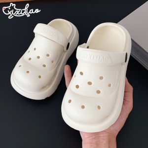 Cute Ugly round Head Clog Shoes Outdoor Casual Summer Fashion Womens Sandals Two-Way Wear Beach Slippers Breathable EVA Material
