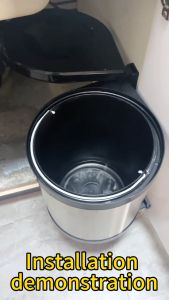 Stainless Steel Trash Can For Kitchen Garbage Poubelle Recessed Built-in Double Bucket Trash Bin Dus