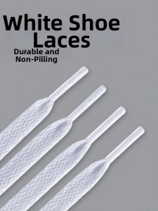 JVBV | White Flat No-Pilling Shoe Laces
