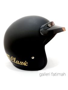 Helm bogo dewasa classic warna Hitam Doff Variasi pakai kaca bisa COD