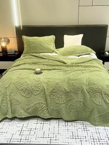fv88 - Selimut Sprei Kasur Beludru Polyester Motif Kupu Timbul Import Premium Lembut Uk 150x200 cm
