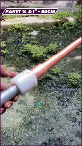 Paket Splitzen Penangkal Petir 1" 60 cm Plus Sok Teflon + Pipa Besi Tiang ¾ inc Galvanis 60cm