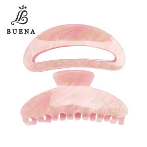 กิ๊บติดผมอะคริลิกสไตล์เกาหลีขนาดใหญ่ สีสันฤดูร้อน คลิปฉลาม รูปดวงจันทร์ ทองแดง สีชมพู กิ๊บติดผมแบบครึ่งหัว