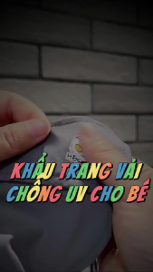 Khẩu Trang Chống Nắng Trẻ Em Cao Cấp UPF50+  – Vải Mềm Mại Thoáng Khí Họa Tiết Dễ Thương Dễ Thở