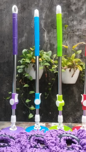 Cây Lau Nhà Xoay 360 Độ G-01 - Dài 125cm Mâm Nhựa  đi kèm bông lau  Khóa Gạt lên Xuống