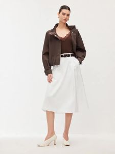 ONLY | Autumn New Style Pleated A-line Skirt for School Girl Look Concealing Hip Design Mid Length