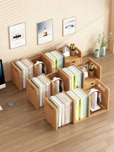 Simple Desktop Small Bookshelf Small Desk Storage Rack Children Student Desk Telescopic Storage Shelf Household