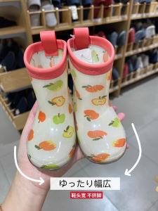 Baby Rain Boots Childrens Wellies Toddler Boys Girls Water Play Shoes Short Tube PVC Upper All Season Plastic Clog Shoes
