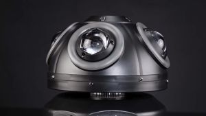 Đèn Laser 3D Hình Nấm Mắt LED Xoay 360 Độ Cảm Biến Âm Thanh Dùng Cho Sân Khấu