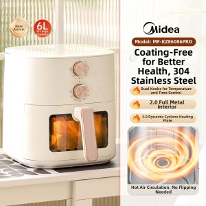 Midea | Zero Coating Stainless Steel Air Fryer 26L