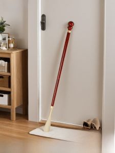 Long Handle Wooden Shoe Horn Bronze Real Wood Shoe Drawer Home Use Easy to Wear Extended Length Shoe Picker Household Essential