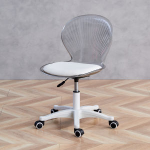 Scandinavian Internet Celebrity Dressing Computer Chair Acrylic Transparent Backrest Adjustable Swivel Chair Study Office Writing Chair