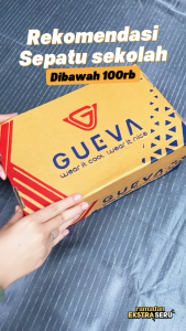 GUEVA - New Sport 062 Hitam Polos | Sepatu Sekolah SD SMP SMA SMK Kerja Size 36-43 Ringan Bisa COD