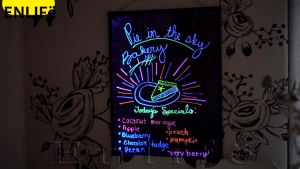 LED Neon Light Writing Board with stand Drawing Board LED Lighting Menu Board for Cafe Shop Wedding