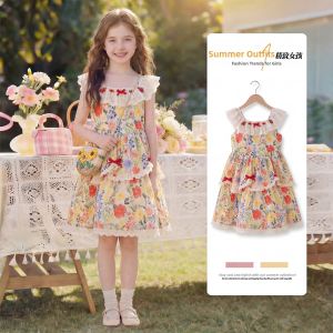 ZIRUIBABA | Halter Flower Pattern Girl Dress