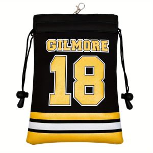 กระเป๋าใส่ของมีค่าสำหรับกอล์ฟ Happy Gilmore 18 ทนทาน ผลิตจากหนัง PU พร้อมเชือกผูกปิด กระเป๋าใส่ลูกกอล์ฟแบบพกพา