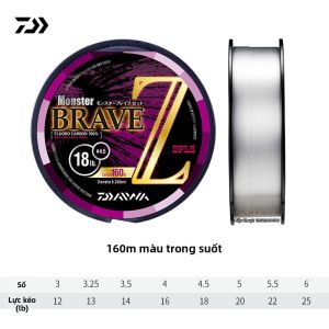 Daiwa | Dây Câu Cá Fluorocarbon Monster Brave Z 160m
