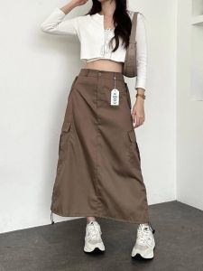 Rok Cargo Panjang Cewek Skirt Variasi Pocket
