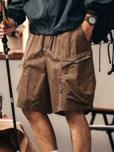 High-End Mountain Series Mens Short Pants Ice Silk Thin Workwear Shorts Summer Leisure Five-Point Pocket Design Breathable