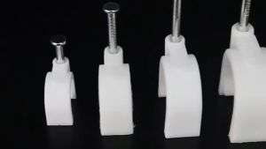 (Per Pack) Heavy Duty PVC Pipe Clamp Half Clamp 1/2 AND 3/4 AND 1 w/Concrete Nail White and Blue