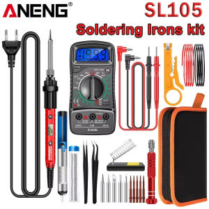 ANENG | Digital Display Electric Soldering Iron ANENG SL105 Adjustable Temperature EU/220V US/110V Portable Kit Weld Solder Repair Tools