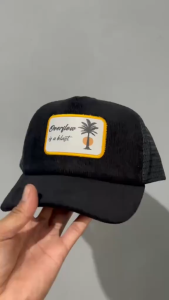 Topi Jaring Corduroy Trucker Hat Overflow - Topi Jaring Lidah Pendek