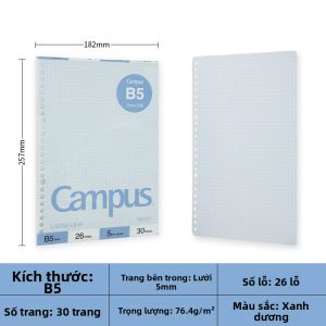 KOKUYO | Tờ Bổ Sung Cho Sổ Ghi Chú Có Dòng Kẻ Tiếng Anh