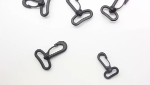 100pcs/pack Black ID Plastic Hook for Lanyard and Lace