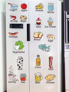 Modern Minimalist Kitchen Fridge Decorative Stickers English Alphabet Wall Decals Glass Waterproof Adhesive for Room Transformation