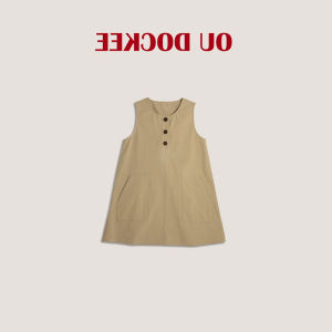 Váy Ngắn Không Tay Phong Cách Ý Tươi Mới Cho Nữ Mùa Hè Váy Mini Cổ Chữ a Không Tay Cổ Tròn Bằng Vải Cotton Pha Trộn