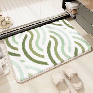 Faux cashmere Bathroom Rug Machine Washable Bathroom Floor Mat Extra Soft Absorbent Non-Slip Bath Rug