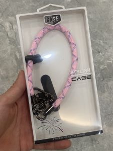 Japanese Style Mountain Short 7mm Wrist Lanyard Classy Mobile Phone Cases for Men and Women Wrist Strap Multi-Functional Alloy Pendant