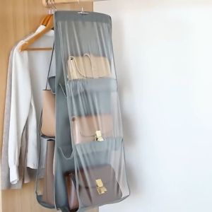 Túi Treo Đựng Bảo Quản Giỏ Sách 6 Ngăn 3 Tầng Đựng Đồ Tránh Bụi Có Móc Treo Xoay 360 Độ