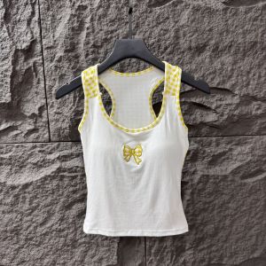 Áo Ba Lỗ Nữ Cổ Đứng Kẻ Caro Màu Khối Thời Trang Công Sở Có Đệm Ngực Cotton Polyester Pha Trộn Thường Ngày Mùa Thu