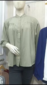 Atasan rempel bahan rayon twill by khasanah store46 kemeja wanita terbaru kemeja full kancing