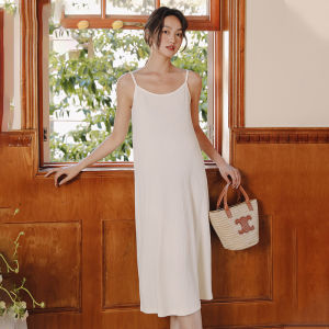 Maternity Dress Vest Strapless Summer Thin Base Long Skirt Two-Piece Set Korean Style Pure Color Maternity Clothing Midi Dress