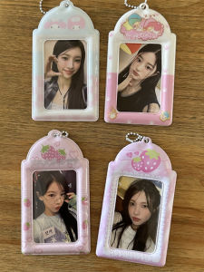 PVC Pink Strawberry Twin Stars Card Holder