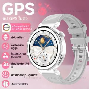 ผู้หญิงใหม่สมาร์ทนาฬิกาหน้าจอ AMOLED บลูทูธนาฬิกาอัจฉริยะสมาร์ทวอทช์วัดอัตราการเต้นหัวใจการตรวจสอบการนอนหลับกันน้ำผู้ชายกีฬานาฬิกา AI เสียง