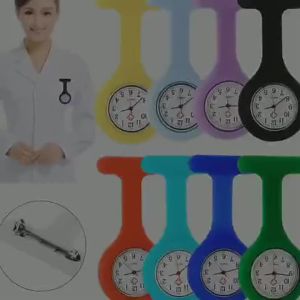 Nurse Watch for Women Men Silicone Lapel Pin Pocket Fob Doctor Pocket Lapel Clip On Watch for Week Doctor Nurse Birthday Gifts
