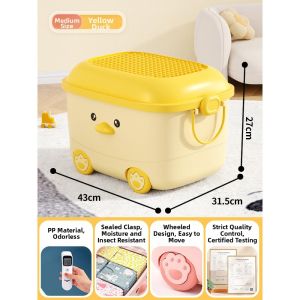 CHIZHIDU | Childrens Toy Storage Box with Wheels