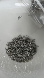 100 pcs Gold or silver tone screw eye pin findings for clay charm resin jewelry size 10 x 3 mm