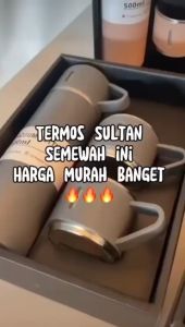 AS 3 in 1 Vacuum Insulated Thermo / Termos Vacum Flasks 500ml with 3 cups Gift Set (in Gift Box) Terlaris