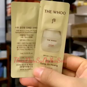 NEW Combo 10 20 Gói 1 ml Kem chống nắng The Whoo SUNQUID UV Protective Lotion SPF 50+/ PA +++ Dạng Sữa Lỏng