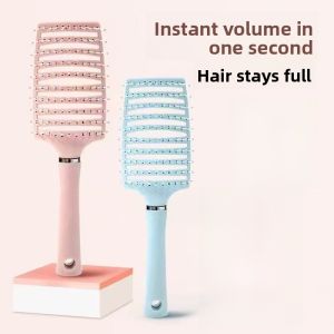 Large Curved Comb for Long Hair Volume Boosting Styling Tool Lady Special High Hairline Air Cushion Brush for Curly Hair